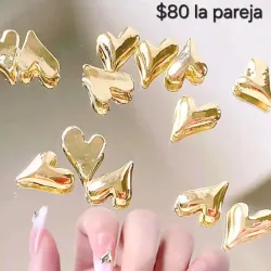 Corazones metalicos por parejas 