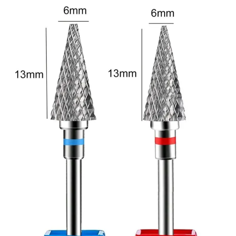 Fresa de tungsteno (banda roja y azul)