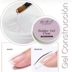 Gel de construcción transparente,rosa y blanco