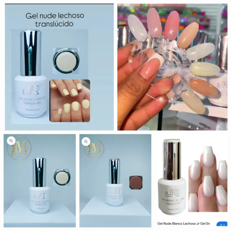Gel nude lechoso traslúcido
