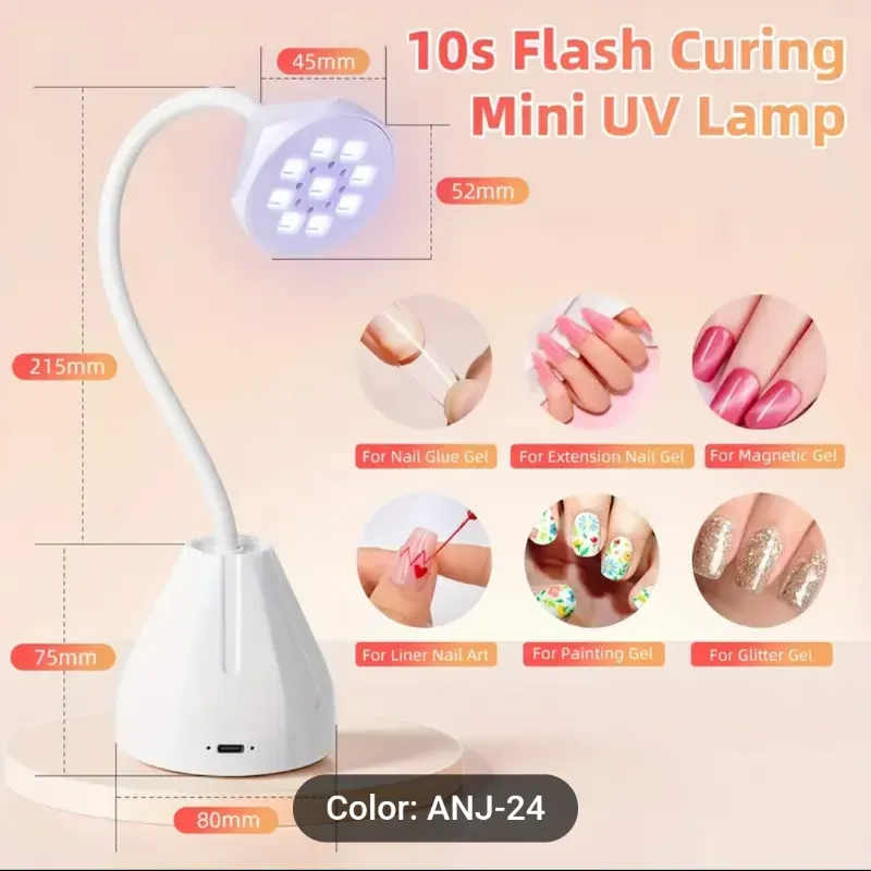 Lámpara recargable de 9 led para precurado y soft gel