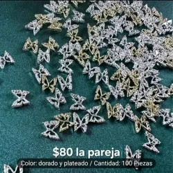 Mariposas metálicas por parejas