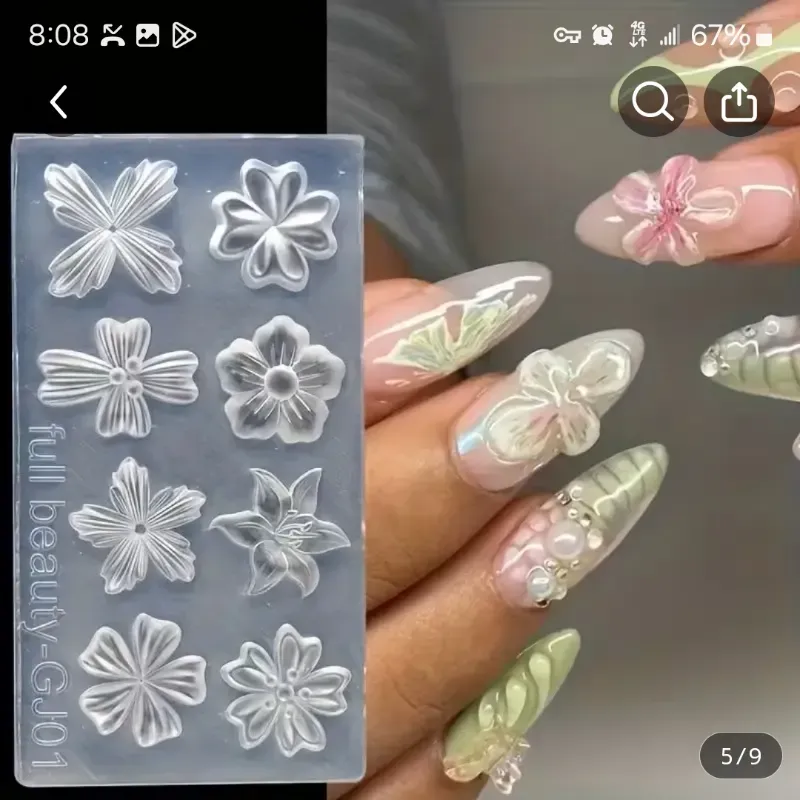 Juego de 2 Moldes de cilicona para relieves