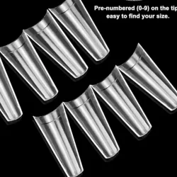 Paquete de 500 tips coffin tamaño medio