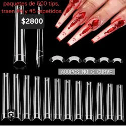 Paquete de 600 tips coffin xl