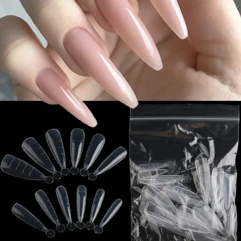 Paquetes de 60 moldes de poligel stiletto