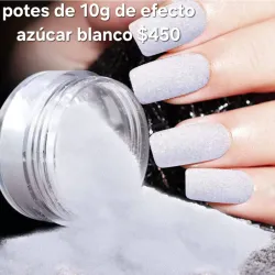 Potes de efecto azúcar blanco 