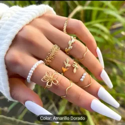 Set de 10 anillos
