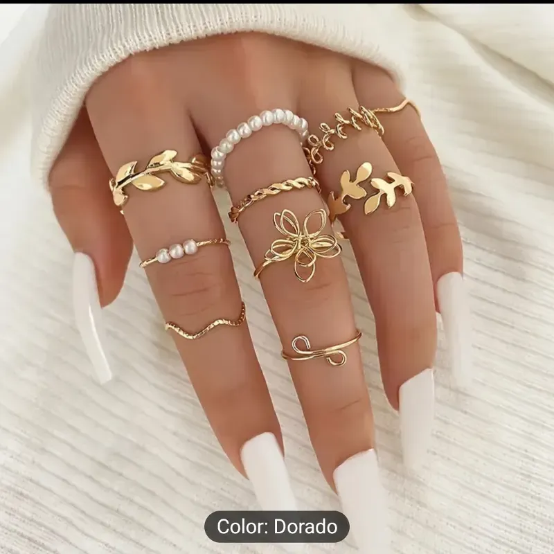 Set de 10 anillos
