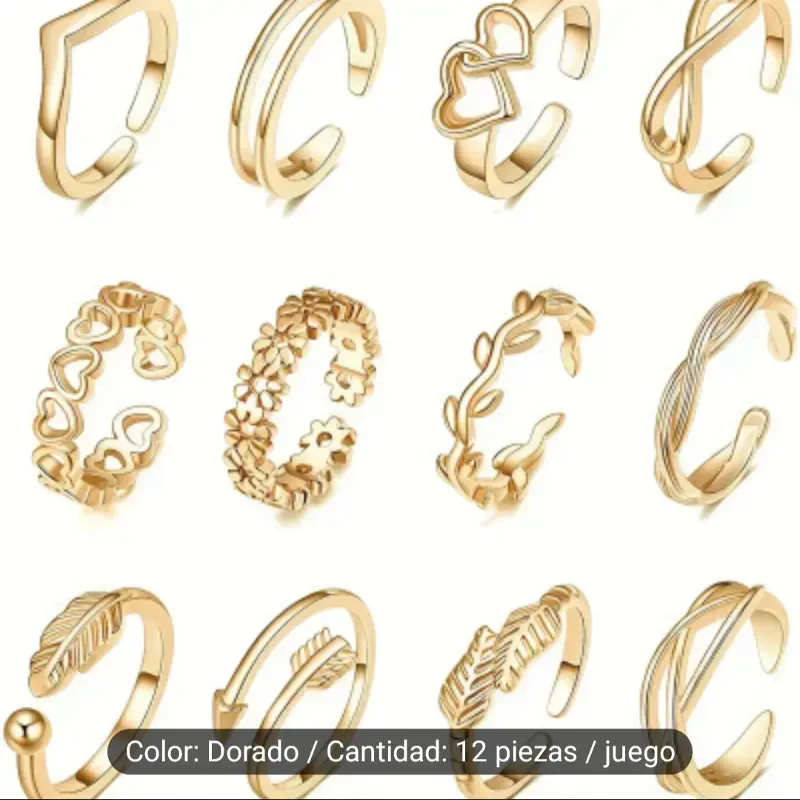 Set de 12 anillos