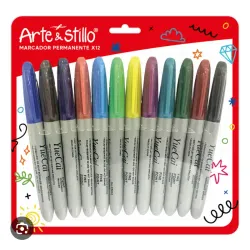Set de 12 Plumones permanentes para diseños