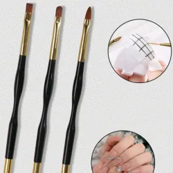 Set de 3 pinceles dobles