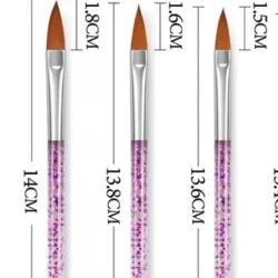 Set de 3 pinceles para acrílico 