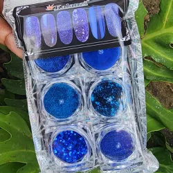 Set de 6 efectos azules