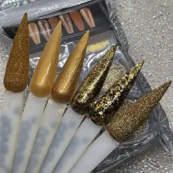 Set de 6 efectos dorados