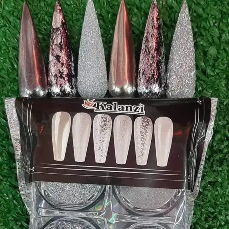 Set de 6 efectos plateados