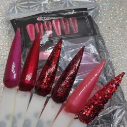 Set de 6 efectos rojos