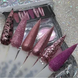 Set de 6 efectos rosados