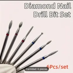 Set de 6 fresas para manicura rusa