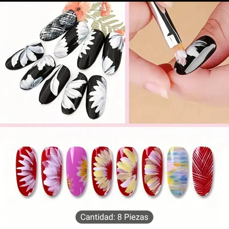 Set de 8 pinceles para diseño