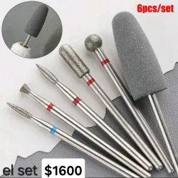 Set de fresas para manicura rusa