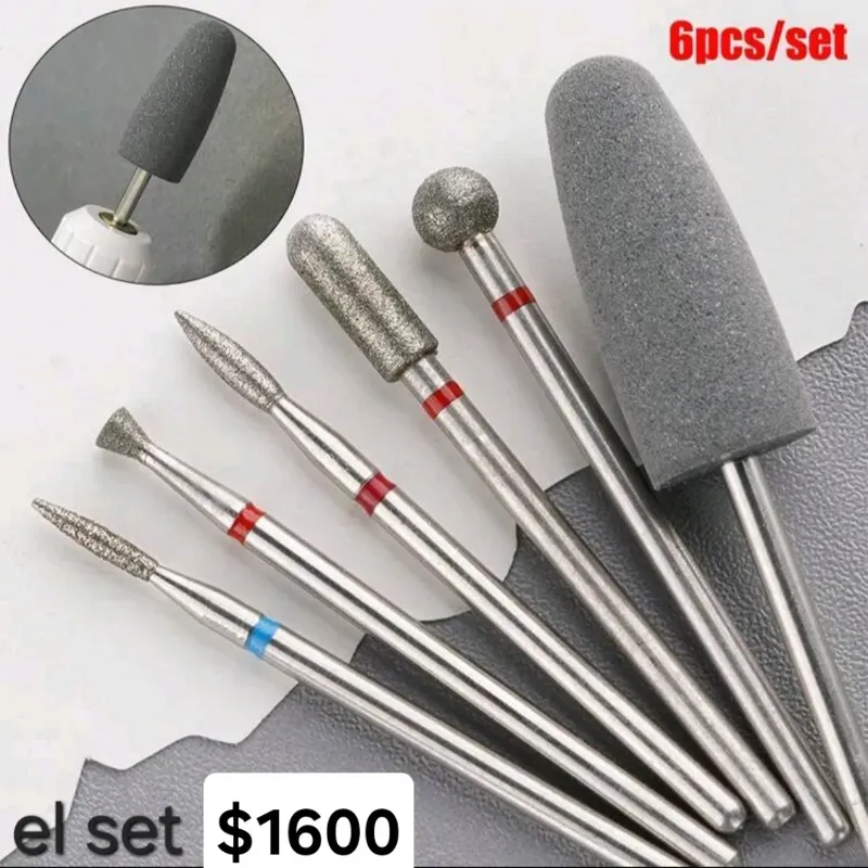 Set de fresas para manicura rusa