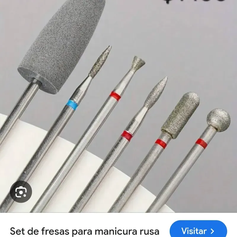 Set de fresas para manicura rusa 