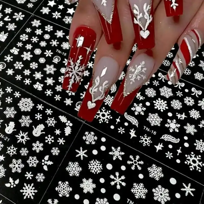 Stiker copos de nieve 