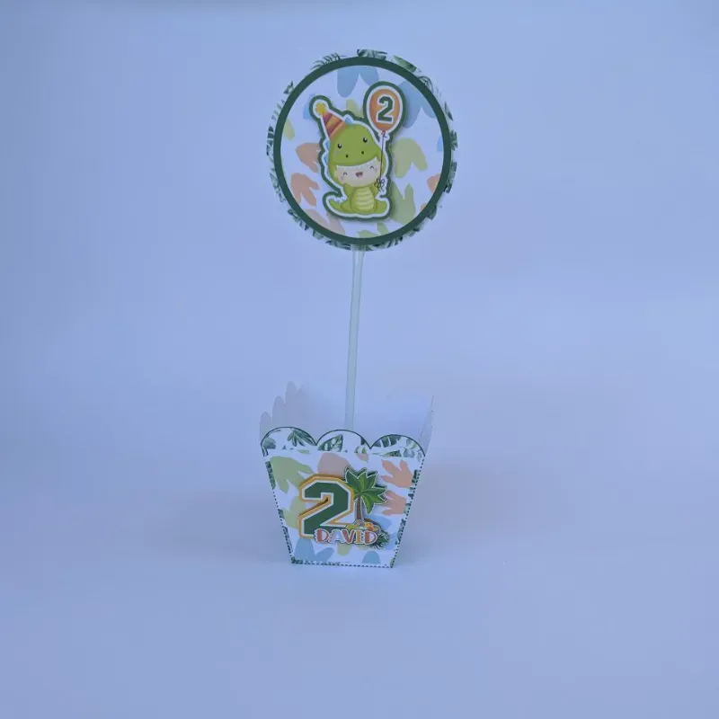 Caja POPCORN 3d. Temática: Dino 