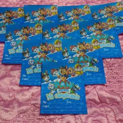 12 INVITACIONES (PAPEL)