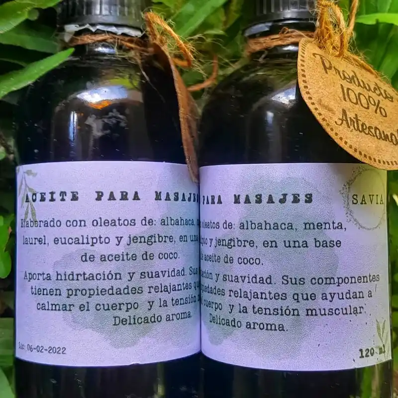 ACEITE PARA MASAJES "SAVIA" 120 ml