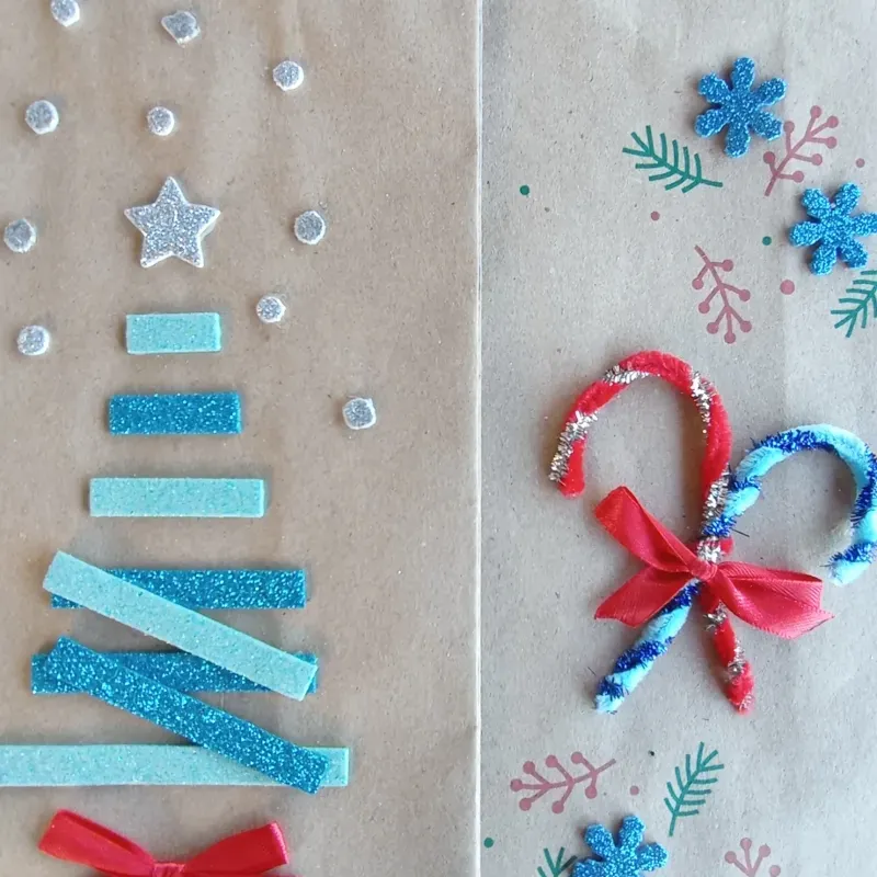Bolsas navideñas para botellas