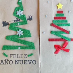Bolsas navideñas para botellas