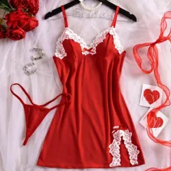 Conjunto Babydoll Rojo Pasión