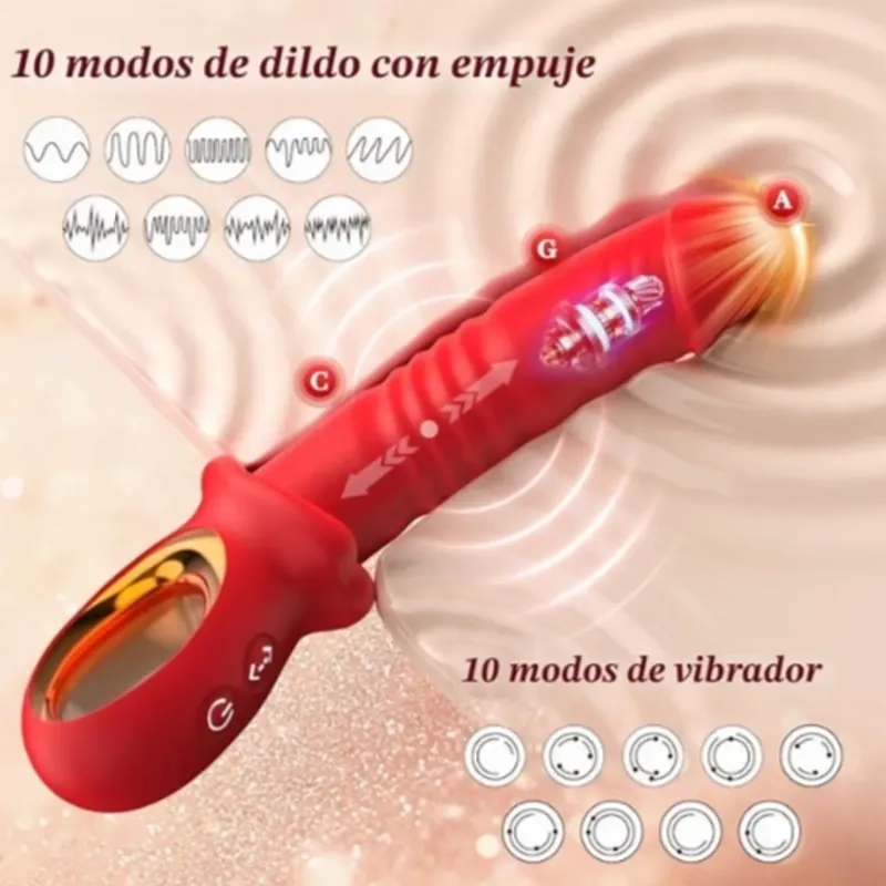 Vibrador estimulador con movimiento