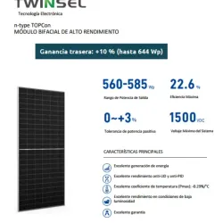 Panel Solar Twinsel 644 W