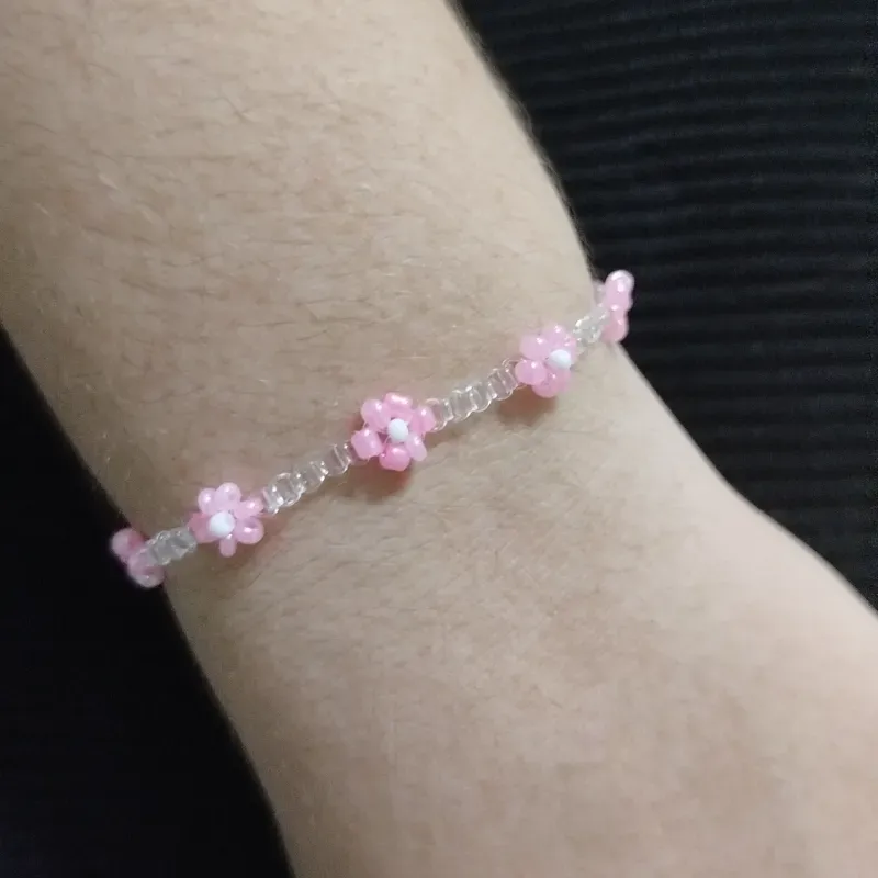 Pulsera de mostacillas Rosa 