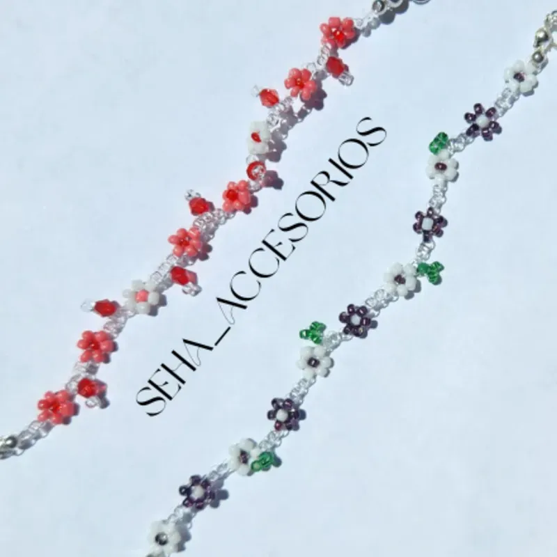 Pulseras de flores