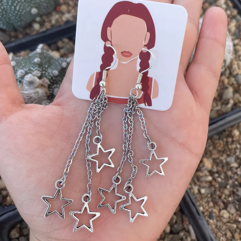 Aretes de Acero inoxidable de estrellas 