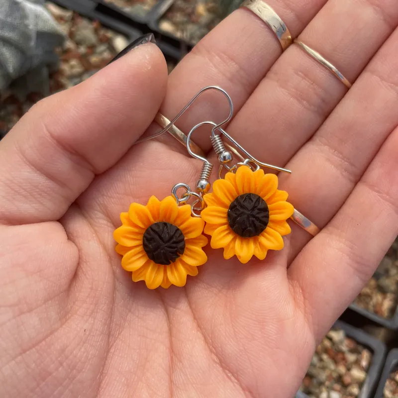 Aretes de Girasoles 
