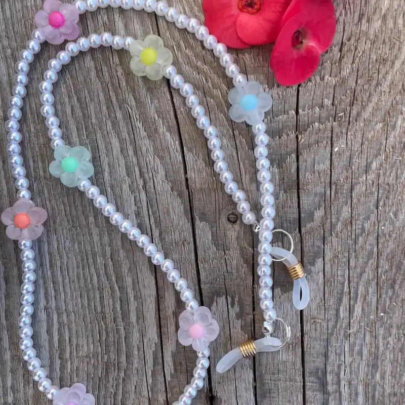 Strap espejuelos perlas 