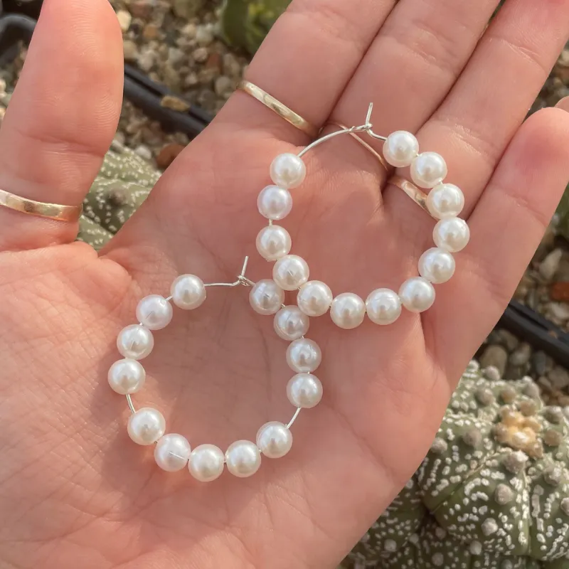 Argollas de perlas 