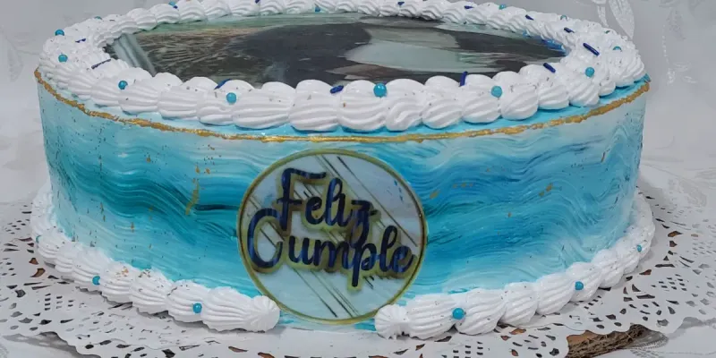 26 x 7 cm dulce leche y papel comestible
