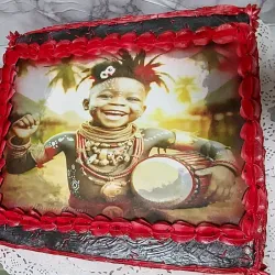 Cuadrado relleno de frambuesa 