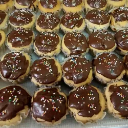 Cupcakes cubiertos de chocolate 