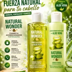 JUEGO DE SHAMPOO Y ACONDICIONADOR NATURAL WONDER CON ALOE DE VERA