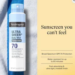 Neutrogena Ultra Sheer Body Mist Sunscreen SPF 70