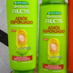 💚Garnier Fructis Adiós Esponjado – Shampoo y Acondicionador Disciplinante