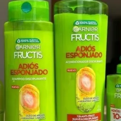 💚Garnier Fructis Adiós Esponjado – Shampoo y Acondicionador Disciplinante