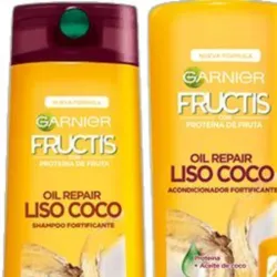  🥥 Garnier Fructis Oil Repair Liso Coco – Shampoo y Acondicionador Fortificante